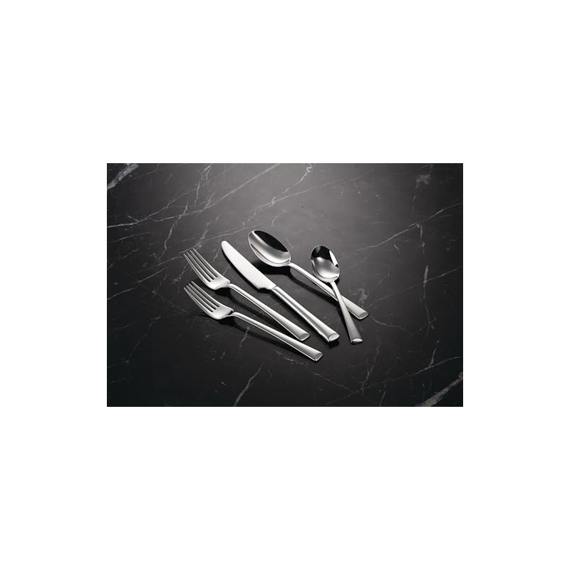 Hampton Forge Ingrid Piece Flatware Set, 20 Count, Metallic