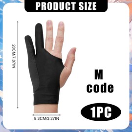 Artist Drawing Glove, 3 Layers 2 Finger Gloves, Gloves to Protect Against Dirt and Accidental Touch, for Paper Sketching/Pencil Painting/Graphic Tray/Tablet