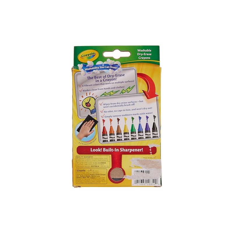 Binney & Smith Dry-Erase Crayons Classic Box of 8