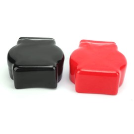 Cubierta de Terminal de Batería, PVC Cubiertas de Terminal de Batería Positivo Negativo Protección de Tapa de Poste Superior Universal para Automóvil, Motocicleta, Camión