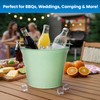 PLEXON Galvanized Metal Ice Bucket for Parties Coctail Bar Restaurant