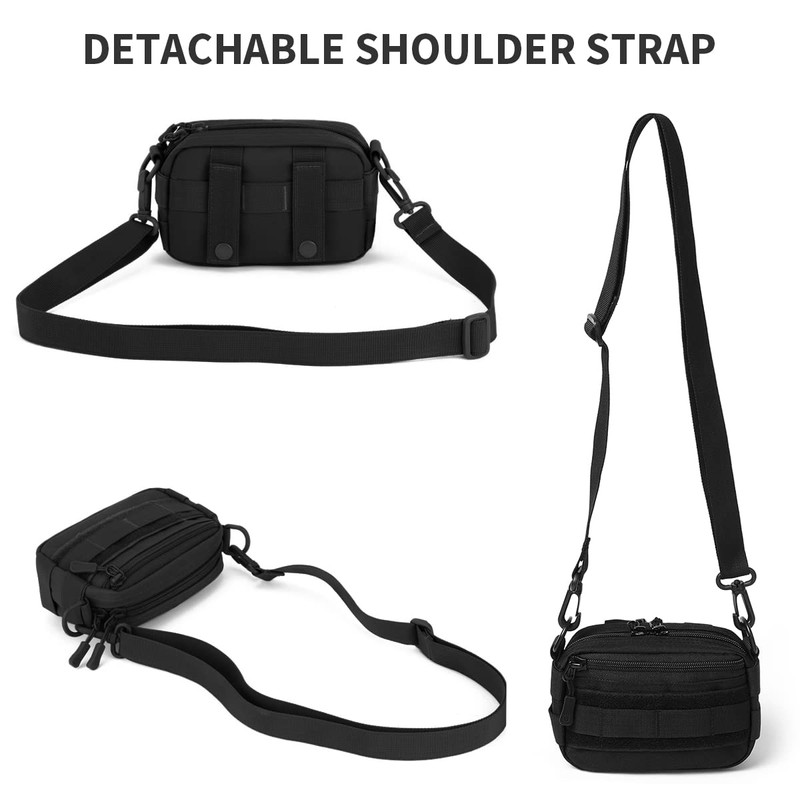 HUNTVP Molle Pouch Tactical Pack Crossbody Messenger Bag Waist Bum