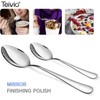 Teivio Stainless Steel Metal Serving Utensils - Large Set of