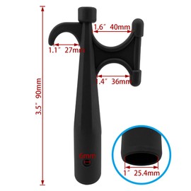 JT-HLM 2Pcs Black Nylon Boat Hook Floating,Hook for Extension Pole,Unbreakable,Durable,Rust-Resistant Boat Hook Replacement Attachment Replacement Boat Hook End for Mooring Yacht Boat Kayak