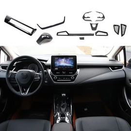 BOYUER for Toyota Corolla 2020 2021 2022 2023 2024 2025,2019-2025 Corolla Hatchback 11PCS ABS Interior Full Accessories Center Console Gear Box Cover Trim Decoration Stickers(Carbon Fiber)