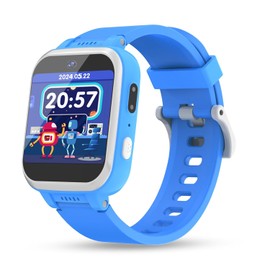 Reloj Inteligente para Niños, 1.54'' Kids Smartwatch con Pantalla HD, con Juegos, Reproductor de Música, Podómetro, Despertador y Otras Funciones, Adecuado para Niños y Niñas (Azul)