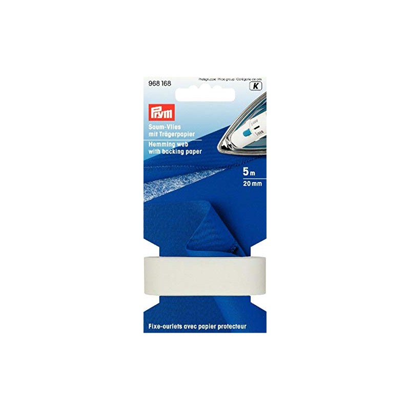 Prym Hemming Web 20mm w Carta di Supporto Bianco, 5