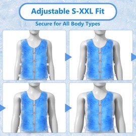 Cooling Vest for Men & Women - Adjustable Evaporative Vest, Water-Activated for Hot Weather, No Ice Needed, Lightweight & Reusable