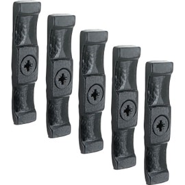 IRONTITE® 5Pc Black Turn Button Latch 63mm (2.5") Turn Buttons, Cupboard Latch, Turn Button Fastener Cabinet Latch, Screws Included, Internal Or External Use Turn Latch.