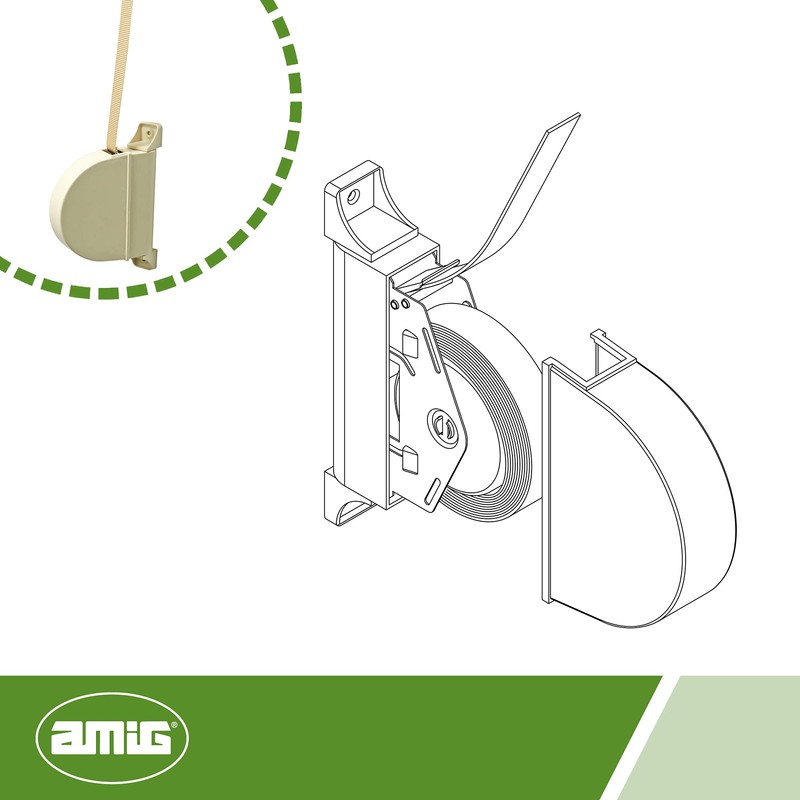 Amig - Surface-Mounted Belt Winder for Roller Shutters | Plastic
