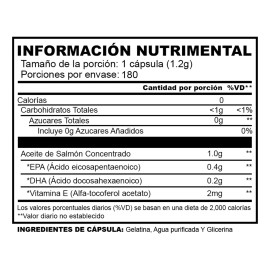 Omega-3 Smile Labz Bote De 180 Cápsulas Sin Sabor