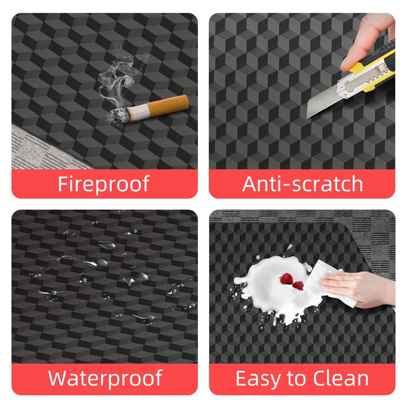 AiBOB Office Chair Mat for Carpet, 48"x36"Gaming Computer Desk Mat