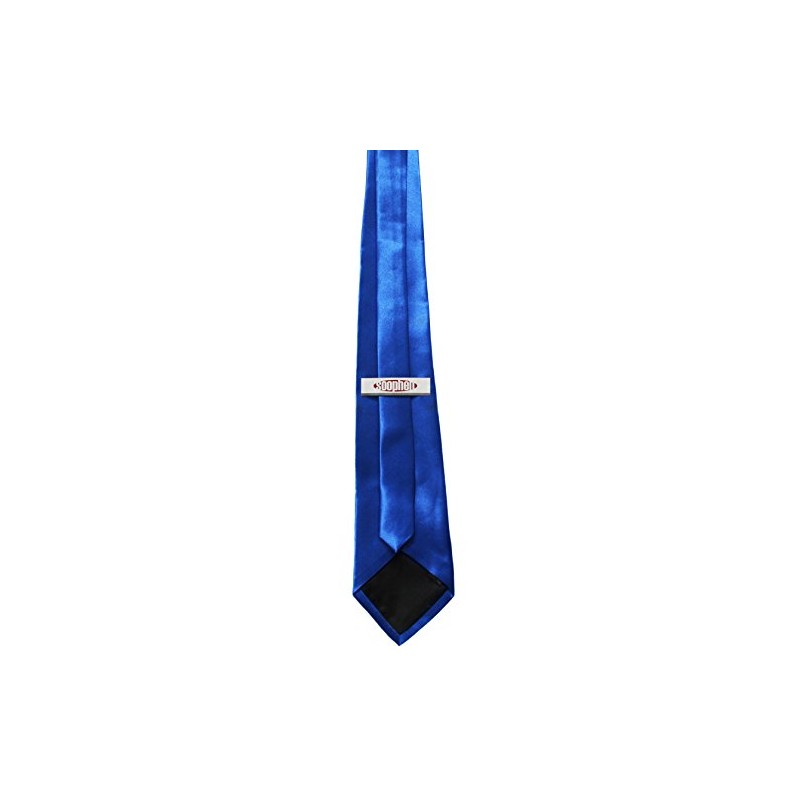 Soophen NEW Mens Necktie SOLID Satin Neck Tie Royal Blue