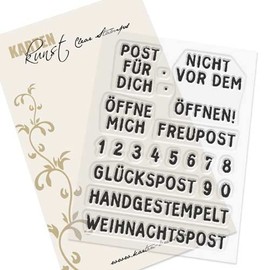 KK-0208 Clear Stamp Set with Card Art Words and Sayings German Post für Dich