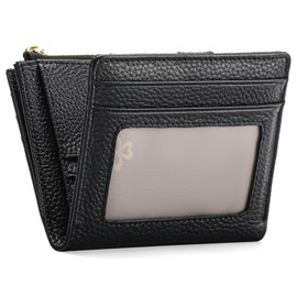 FALAN MULE Small Wallets for Women RFID Blocking Slim Bifold Leather Womens Wallet with Zipper Coin Purse