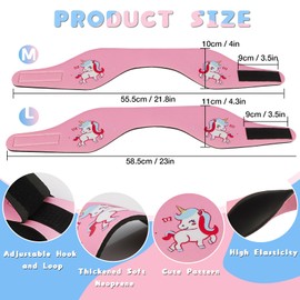 Children's Swimming Headband, Neoprene Headband with Velcro Fastening, Ear Protection, Water Headband for Girls and Boys, Elasticity Waterproof Swimming Band