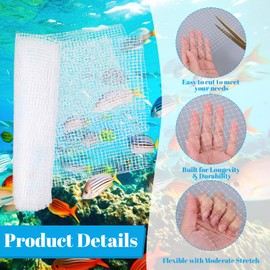 Yuanchu Clear Aquarium Lid Mesh Netting, Fish Tank Cover Plastic Screen Fish Tank Lid Aquarium Top Net for 5 to 75 Gallon Tanks, 78.7 x 41.7 Inches