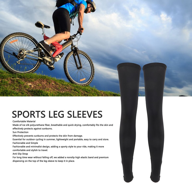 1 Pair Sun Protection Leg Sleeves Breathable Comfortable Quick Dry