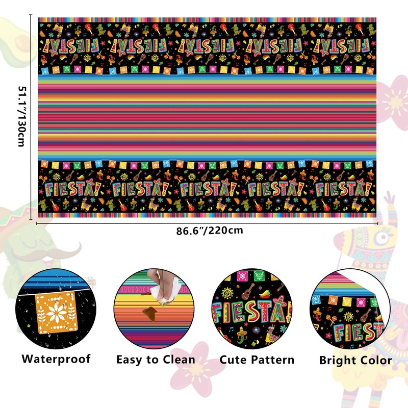 Dvaorc 6 Pack Cinco De Mayo Printed Fiesta Mexican Table