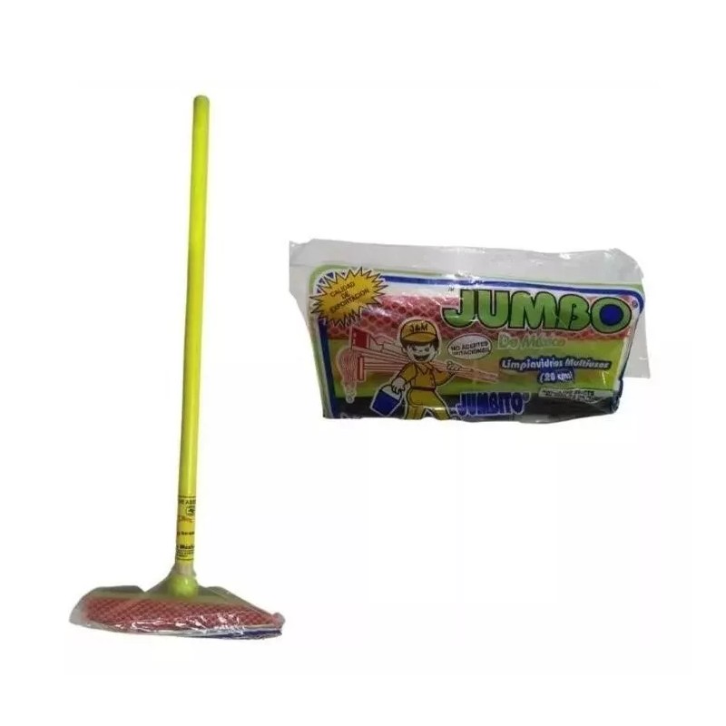 Jumbo Jalador Limpiavidrios Jumbo C/bastón Madera (24 Pzas)