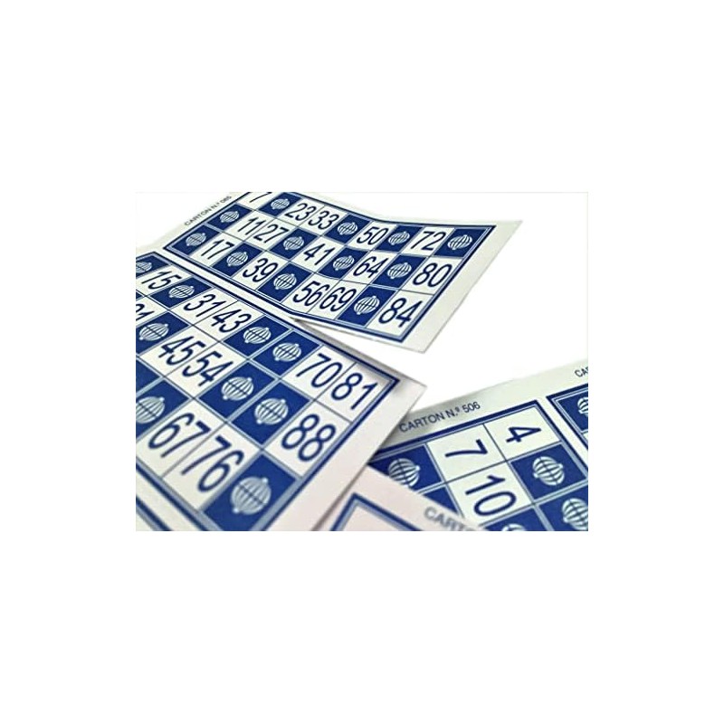 Genérico 600 Cartones para Bingo Tradicional De 90 Bolas (Azul)