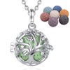 INFUSEU Aromatherapy Necklaces for Women Essential Oil Diffuser Jewelry Lava