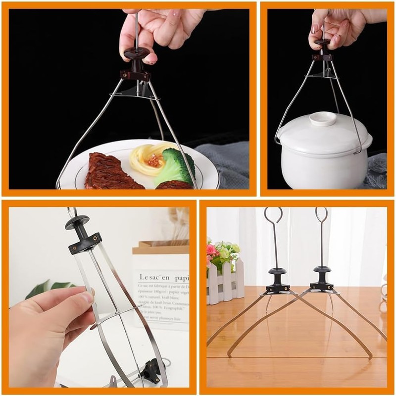 Hot Dish Lifter & Gripper, Kitchen hot Dishes Gripper Anti-scalding