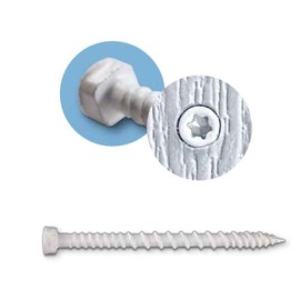Simpson Strong-Tie TSV214R70WH01 PVC Trim-Board Screw — 8 x 2-1/4 in. T-20 6-Lobe, Exterior-Grade Coating, White (70-Qty)