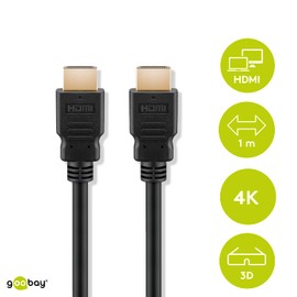 Wentronic 51818-GB 1m HDMI+ A-Plug to HDMI+ A-Plug High Speed Cable