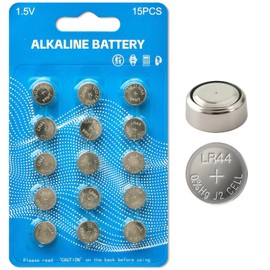 Soyasi 15 Pack LR44 Batteries, L1154F AG13 357 303 SR44 A76 Premium Alkaline Battery 1.5V Button Coin Cell Battery for Watch Batteries