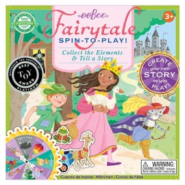 eeBoo: Fairytale Spinner, Collect the Elements & Tell a Story, Create Your Own Story as you Play, For 2 to 4 Players, For Ages 5 and up