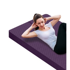 nuveti Large Exercise Mat - 15mm/20mm/30mm Thick Yoga Mat | Workout Mat for Fitness, Yoga, Pilates, Stretching & Floor Exercises for Women & Men with Free Carrying Bag