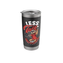 Badminton Less Talk More Shuttlecock Stainless Steel Insulated Tumbler