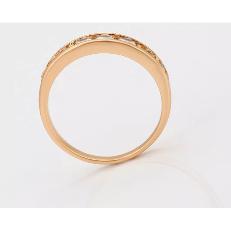 Dtup Anillo De Compromiso Chapado En Oro De 18k Churumbela