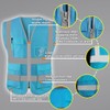 HYCOPROT High Visibility Safety Reflective Vest with Pockets and Zipper,