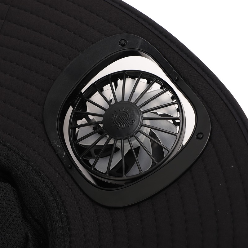 Solar Fan Hat Large Brim Quick Dry Breathable 3 Speeds