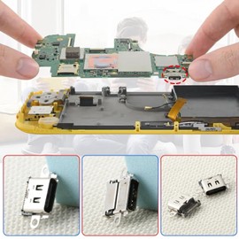 Charging Port Replacement USB C Dock Connector Socket for Switch Lite HDH-001, Aluminum Alloy