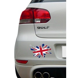 Union Jack Flag Splat 3D Effect Funny Decal Sticker Car, Van, Laptop, Doors or Walls Ideal for Camper Vans, Caravans Cars and Vans