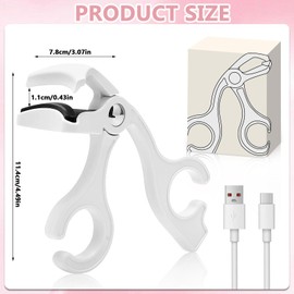 Heated Eyelash Curler, USB Heated Eyelash Curler, Electric Eyelash Curler without Side Frame for Real and False Eyelashes, Good Curling Effect (White)