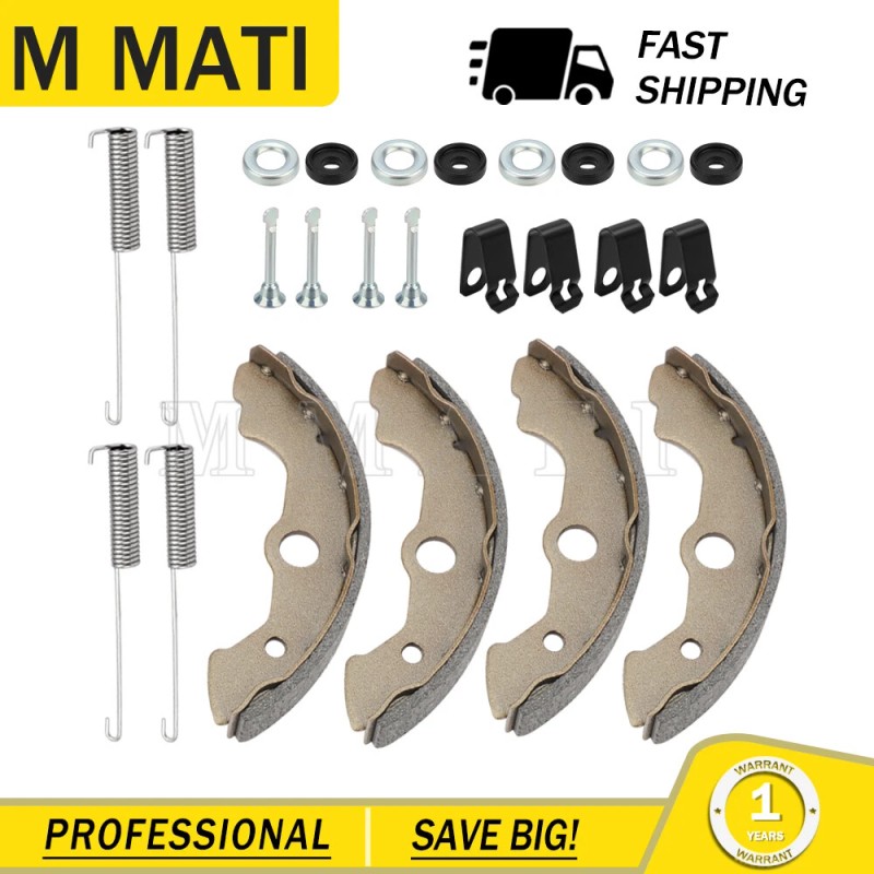 M MATI Front Rear Brake Shoes W/Pin Kit for Honda