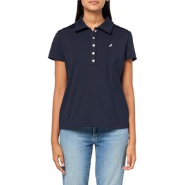 Nautica Jeans Women's Soft Touch Polo, Night Sky, S