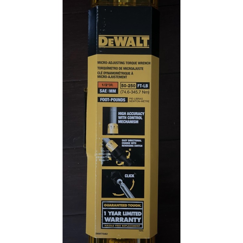 DEWALT DWMT75462 1/2” Micro-Adjusting Torque Wrench