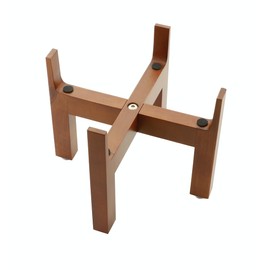 Slopper Stopper Elevated Dog Bowl Stand, Wooden Stand Only, 8 Inch, Bowl Edge Height 10", for 9.84" Dia Bowls Only