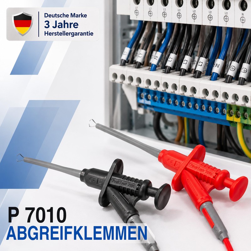 PeakTech Insulated 5 A Crocodile Clip With 4 mm Connectors,