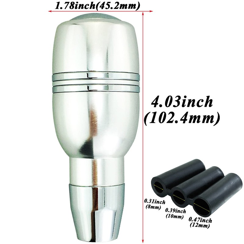 Abfer Aluminum Shift Knob Automatic Shifter Knobs with Button Car