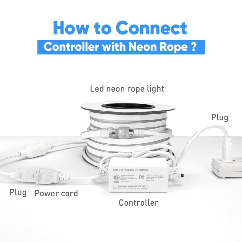 Dimmer Pack for KANAYA 110-120V Single Color Neon Rope Lights