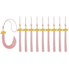 GRADFTY - 10 borlas de graduación 2025 a granel, borlas de graduación rosas 2025