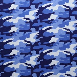 MOOK FABRICS Flannel PRT Camo, Blue, 15 Yard Bolt