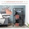 PawHut Metal Small Animal Cage, 4-Tiers Rolling Big Ferret Cage