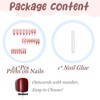 BABALAL Press On Fake Nails Cherry Design Acrylic Nails Long,